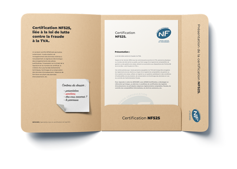 Caisse certifiée NF525